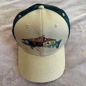 Rep Your Water Cody's Fish Western Trout Tan Adjustable Snap-back Green Mesh Hat